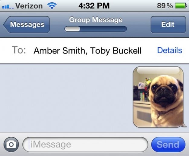Group iMessage with Picture on iOS 5