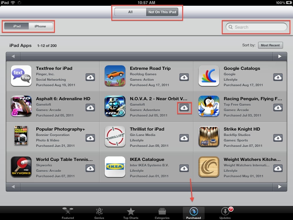 iOS 5 lost apps recover
