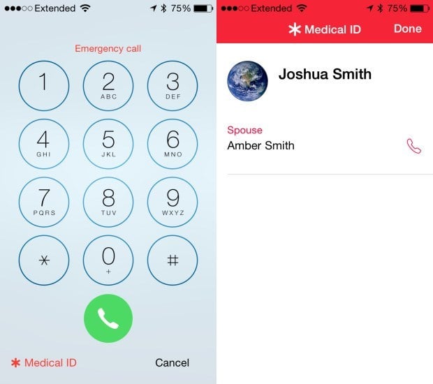 Add a Medical ID to the iOS 8 lock screen on iPhone.