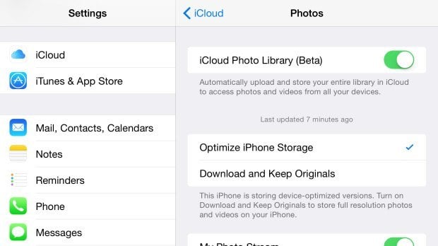 Use iCloud Photo Library to keep your iPhone photos in sync across all devices.