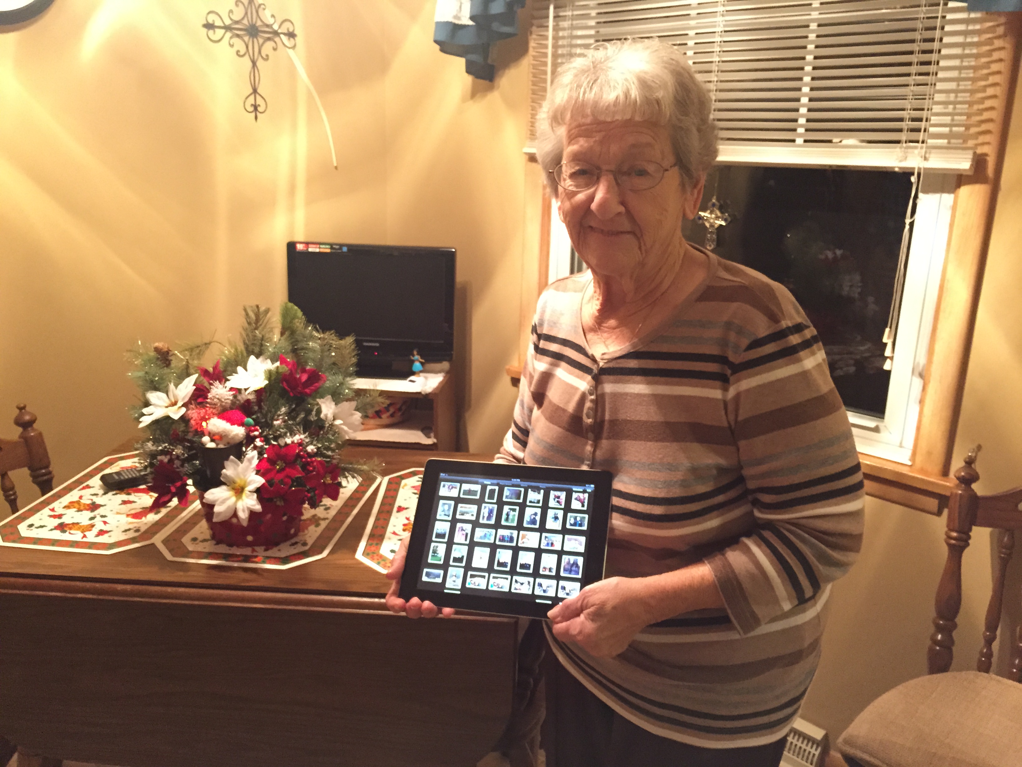A very happy Grandma with her fixed iPad 2.