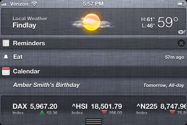 iPhone 4S Notification Center iPhone 4S Notification Center