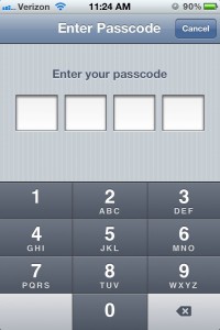 iPhone 4S Settings - Passcode