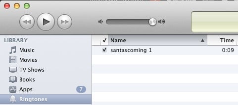 iTunes Ringtone menu iTunes Ringtone menu
