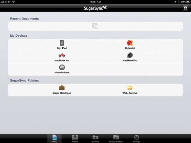 SugarSync iPad App