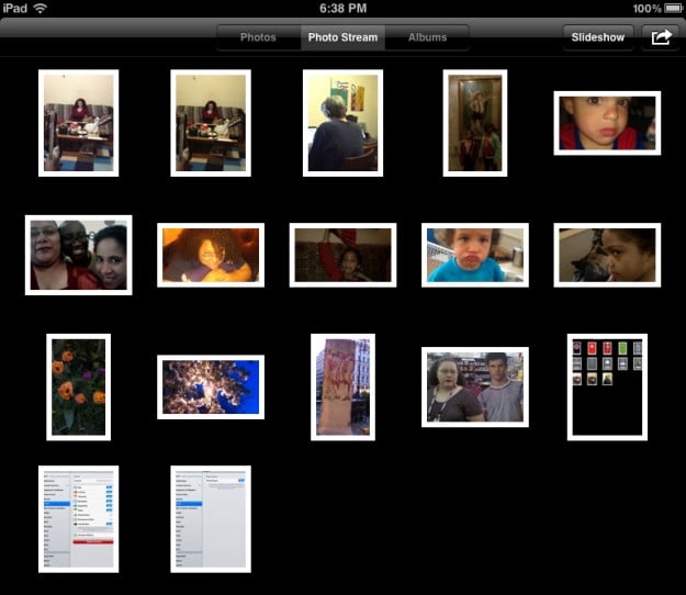 Photo Stream Album on the iPad