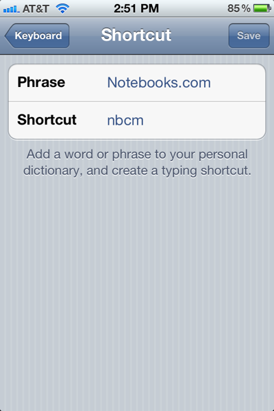 iOS 5 Keyboard Shortcuts