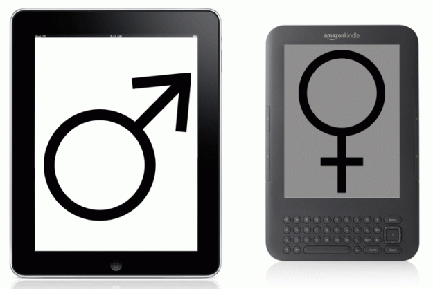men prefer tablets, women prefer e-readers