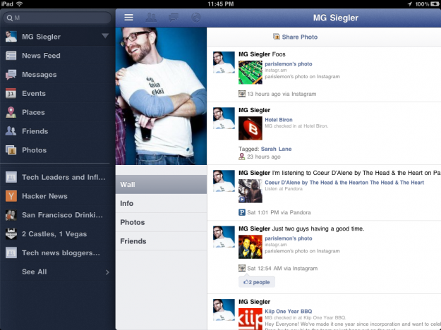Facebook for iPad