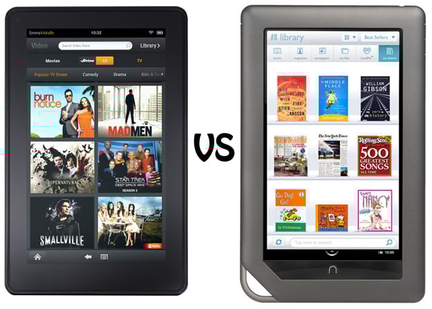 Amazon Kindle Fire vs. Barnes and Noble Nook Color