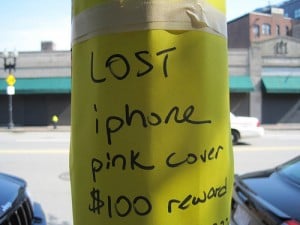 lost iphone poster