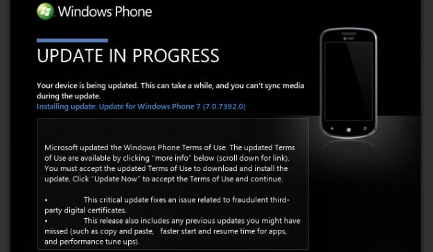 Windows Phone Mango Update