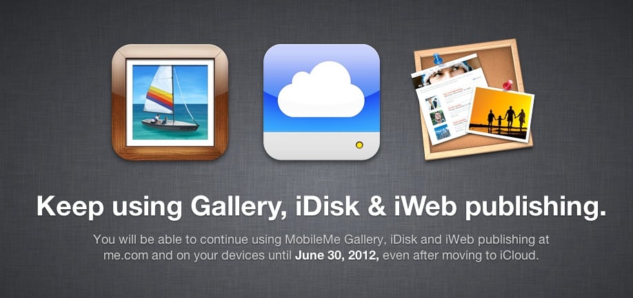 MobileMe users can move to iCloud with free 25GB till June 30, 2012