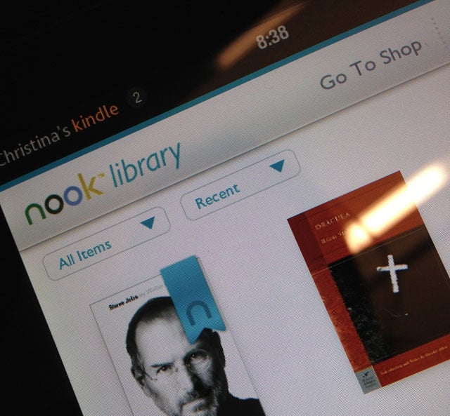 Nook app on the Kindle Fire