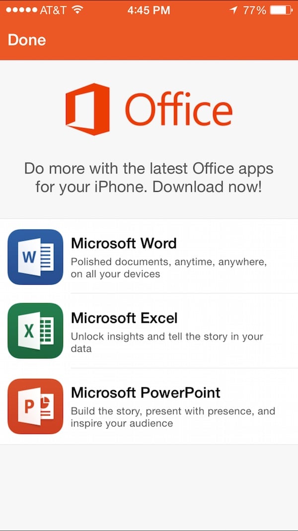 office for iphone
