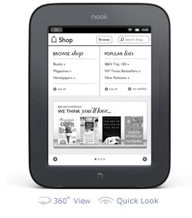 Nook Touch Screen e-ink Reader