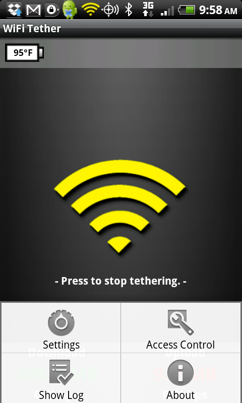 Wi-Fi Tether app