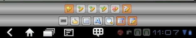 TextMaker for Android Toolbar