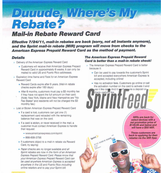 Sprint To Reintroduce Mail In Rebates On July 24th 