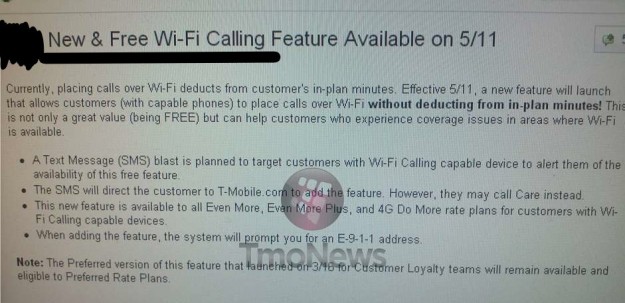 T-Mobile Wi-Fi Calling